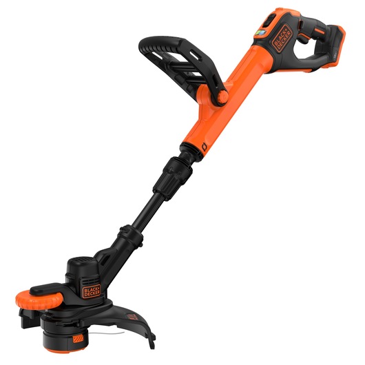 Front-side view of the BLACK+DECKER® 18V POWERCONNECT™ Cordless STRIMMER® 28cm String Trimmer without battery.