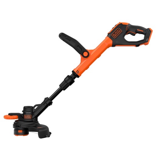 Side view of the BLACK+DECKER® 18V POWERCONNECT™ Cordless STRIMMER® 28cm String Trimmer without battery, facing left.