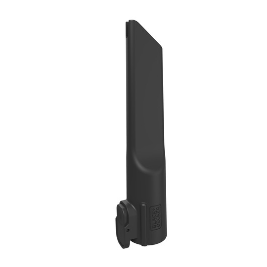 BLACK+DECKER BHFEA640WP vacuum cleaner crevice tool attachment, black, studio angle.