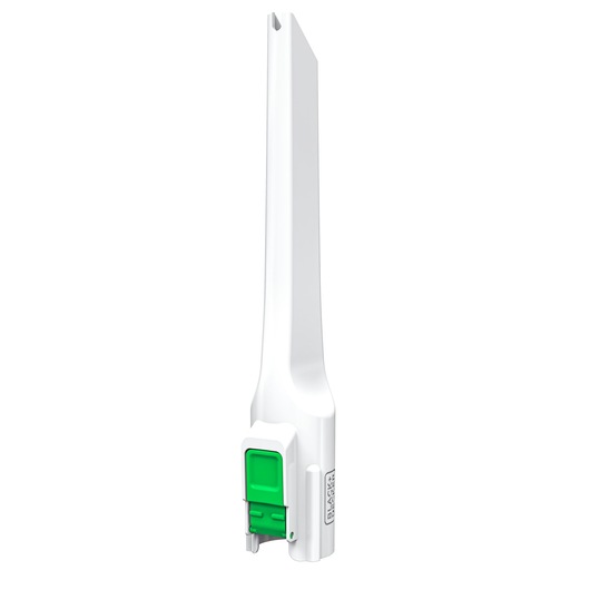 Angled view of the crevice tool attachment for the BLACK+DECKER® 18V reviva™ POWERCONNECT™ Stick Vacuum.